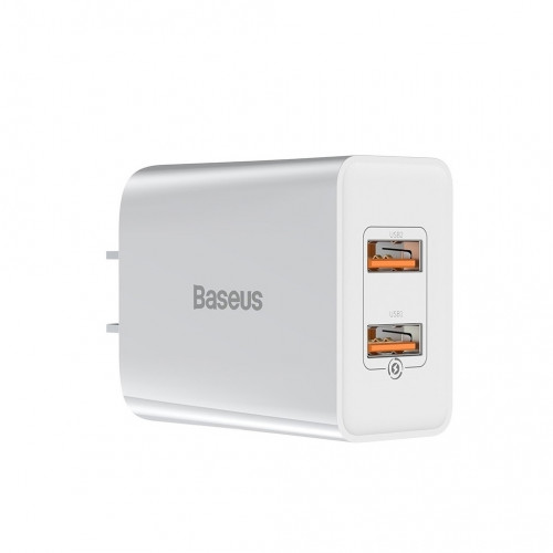 Wall Charger BASEUS CCFS-Q02 2Port QC3.0 Whit Wall Charger BASEUS CCFS-Q02 2Port QC3.0 Whit